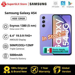 2023 Nouveau Samsung Galaxy A54 6 Go RAM 128 Go Rom Exynos 1380 Octa Core 6.4 "FHD + Super Amoled Triple 50MP Camera 5000mAh Samsung A54