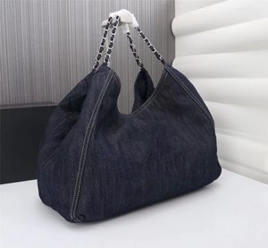 2023 nouveau sac à provisions grande capacité original femmes sac à main un sac à bandoulière chaîne sac importé denim 5A qualité