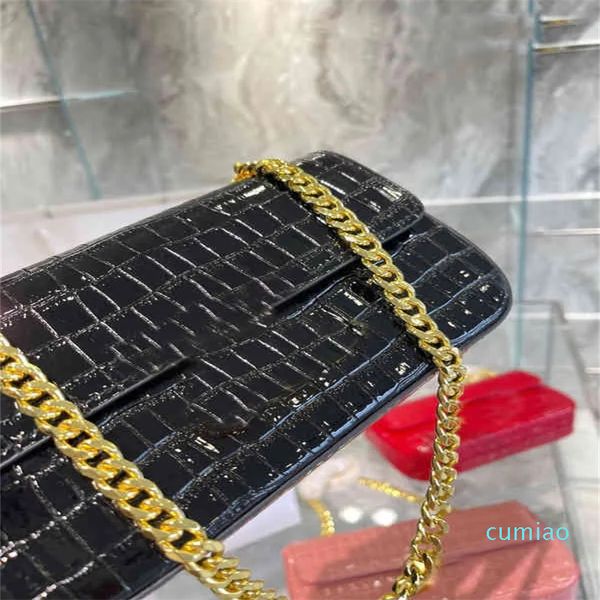 2023-NOUVEAU Sacs à bandoulière Underarm Luxury Bag Womens Designer Bag Chain Crossboby Sacs Petit 4 Couleurs Crocodile Messenger Packet Lady Purse