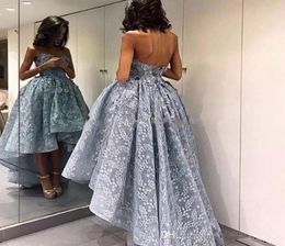 2023 NOUVELLE ROBRES DE PROM SILTS HIGH LOW Sweetheart Backless Vintage Vintage Robes de fête avec applications en dentelle 3D Vestidos de Fiesta3264018