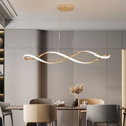 Plafonnier Long et Simple pour salle à manger, design nordique moderne et minimaliste, luminaire décoratif d'intérieur, idéal pour une salle à manger, une Table à manger ou un Bar, nouveauté 2023