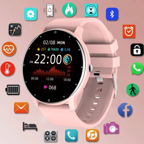ZL02D Smart Watch Men Femmes cardiaques Sleep Health Monitor Fitness Tracker IP67 SPORTS SPORTS SPORTS IP67 pour Android iOS