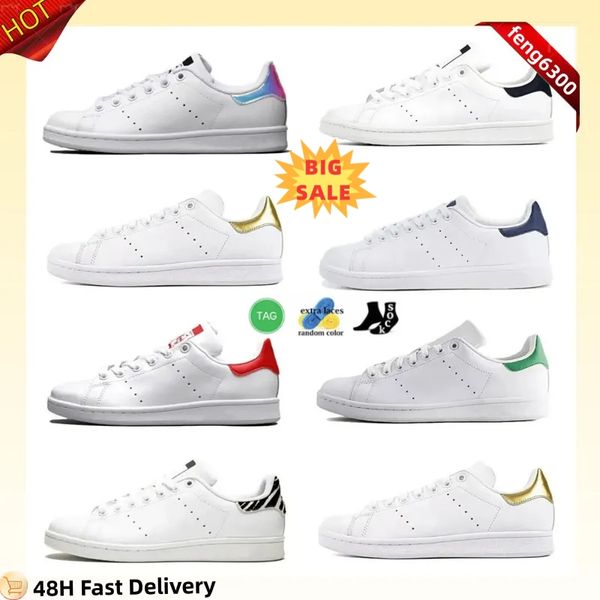 2023 Nuevo Smith Hombres Mujeres Zapatos casuales Diseñadores Oro Verde Negro Blanco Stan Flat Trainer Plataforma Deportes Alta Calidad 59