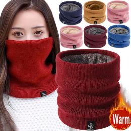 2023 NUOVO Solido Cashmere Peluche Caldo Inverno Sciarpa ad anello Donna Uomo Lavorato a maglia Maschera a pieno facciale snood Sciarpe al collo Bufanda Silenziatore spesso