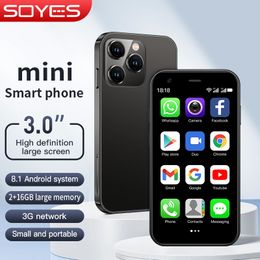 2023 nouveau Soyes XS15 Mi téléphone SmartPhone 2GB + 16GB Android 8.1 3.0 '' double SIM veille 3G téléphone portable Wifi GPS Play Store 2GB 16GB Mini téléphone portable