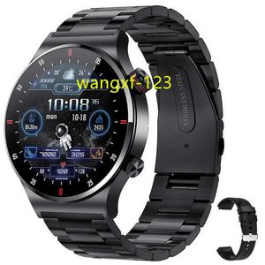 Reloj inteligente QW33 para hombre, dispositivo portátil con rastreador deportivo, pantalla completamente táctil, Monitor de ritmo cardíaco y llamada Bt, novedad de 2023