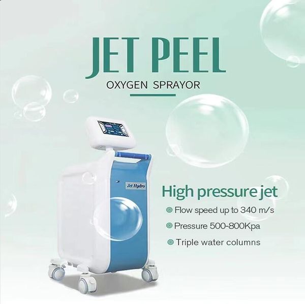 2023 Nouveau pulvérisateur eau oxygène Jet Aqua Peel Dermabrasion Machine rajeunissement de la peau élimination des taches de rousseur rajeunissement de la peau haute pression nettoyage en profondeur machine de beauté
