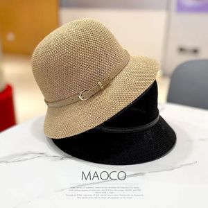 2023 nouveau printemps/été plage voyage Protection solaire grand bord soleil femmes cuir bouton bassin chapeau Protection solaire Protection UV Br