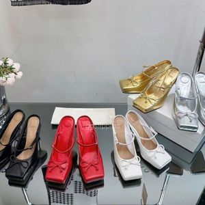 2023 New Square Head Ballet High Heels Single Shoes Sobre Shoes Chaussures Fashion Designer mignon ludique