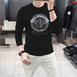 2023 Nuevo estilo Marca de lujo Diseñador para hombre Camisetas largas Mujeres Manga larga Cuello redondo Camiseta Imprimir Hombres Casual Manga larga Calle Largo Top Tamaño M-4XL