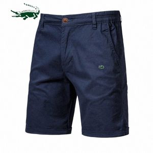 2023 Nieuwe zomer 100% Cott Solid Shorts Men Hoge kwaliteit Casual Busin Sociale elastische taille Men Shorts 10 Colors Beach Shorts O42X#