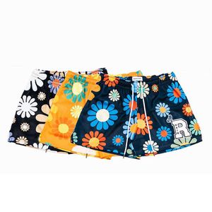 2023 Nieuwe zomer Ryoko Rain Sunflower Gedrukte Men's Classic Gym Mesh Bereach Holiday Casual Shorts P230524