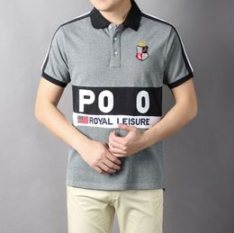 2023 Nouvel été Polos à manches courtes pour hommes Polos à col Style T-shirt brodé européen Étiquette dorée Coton Lâche UK S-6XL