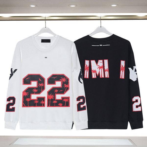 2023 Sudadera nueva Jersey redondo suéter Logo impreso High Street Casual pareja moda Jersey de béisbol