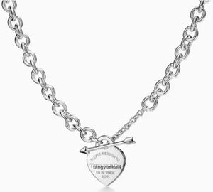 2023 NOUVEAU T COEUR DE COREI ÉPARGE SÉRIE TI Collier d'accueil Europe Amérique Men et femmes avec chaîne de clavicule Collier Collier Fidayday Gift