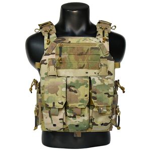 2023 Nieuwe Tactische 1000D Nylon Combat Vest Quick Release Laser MOLLE Multi Functioneel Trainingspak Uitbreiding Carrier Platen