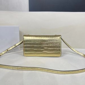 2023 nieuwe TF-tas meerkleurige krokodillentas gouden logo hardware-accessoires toprits originele dames enkele schoudertas mode Messenger bag nieuwe portemonnee lippenstift