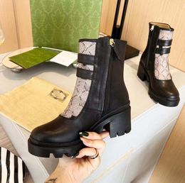 2023 Nieuwe Tyre Chelsea Platform Boots Designer schoenen Topgolf gekleurde rubber buitenzool Elastische Webbing Outdoor Martin Ankle Luxe Men Women Boot G22