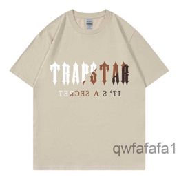 2023 Nouveau Trapstar Letter Print T-shirts pour hommes Classique Tendance de la mode décontractée pour hommes et femmes Pur coton Simple T-shirt de sport Boyfriend Girlfriend Gift 3ROP