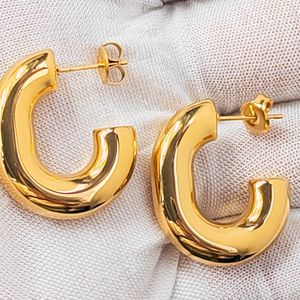 Boucles d'oreilles de niche tendance, en forme de C exagérée, haut de gamme, en acier inoxydable, tempérament coréen, cadeau du nouvel an, nouvelle collection 2023