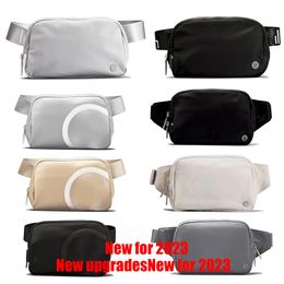 2023 Nieuwe upgrade lu overal polyester borstriem Tas yoga sport dames Crossbody Schouder heuptasje draagbare Heuptasjes 2L portemonnee portemonnee