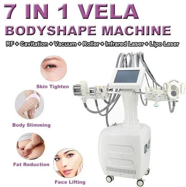 2023 nouveau Vertical V10 7 en 1 vide de cavitation RF BIO coussinets de refroidissement bodyshape perte de poids élimination de la cellulite amincissantMachine de perte de poids Body Sculpting shape machine