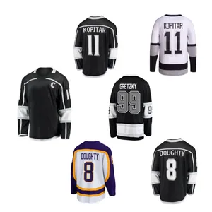 Maillots de hockey sur glace cousus bon marché, Los Angeles, 11 Anze Kopitar, 8 Drew Doughty, 99 Wayne Gretzky, vente en gros, nouvelle collection 2023