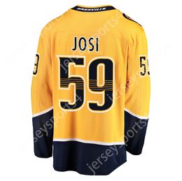 2023 Neue Großhandel Top genähte Eishockey-Trikots Nashville 59 Roman Josi 9 Filip Forsberg 74 Juuse Saros 95 Dochene