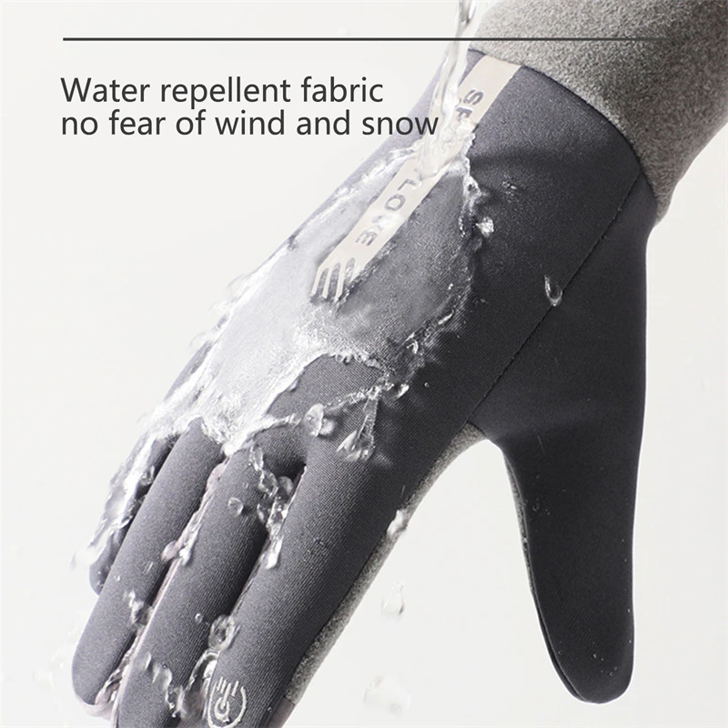 2023 New Winter Gloves Women Thermal Fleece Cold Resistance Wind Waterproof Gloves Bicycle Warm Outdoor Running Skiing Mittens