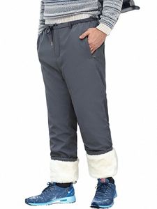 2023 Nieuwe Winter Heren Broek Zwaargewicht Dikker Fleece Gevoerde Thermische Broek Mannelijke Rechte Casual Sneeuw Warme Broek Plus Size 8XL X3jc #