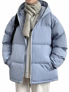 2023 Nouveaux hommes d'hiver Parkas épais chaud décontracté veste réversible fermeture éclair complète coupe-vent rembourrage manteau thermique plus taille 8XL S18r #