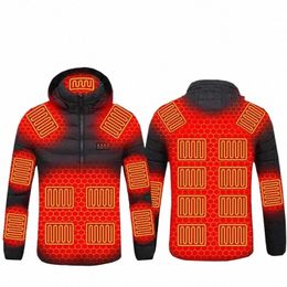 2023 NOUVEAU Femmes Vestes chauffantes Manteau d'extérieur USB Batterie électrique Lg Manches Chauffage Vestes à capuche Chaud Hiver Vêtements thermiques H48C #