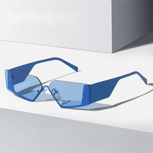 2023 Nieuwe dames designer vintage zonnebrillen merken voor dames heren Prd Modetrend Y2k Metal Cat Eye Wijde pijpen Premium