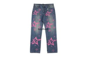 2023 New Jeans pour femmes Star Style Sp5der 555555 Wed Hoodie Sky Washed Denim Pants 0ubb