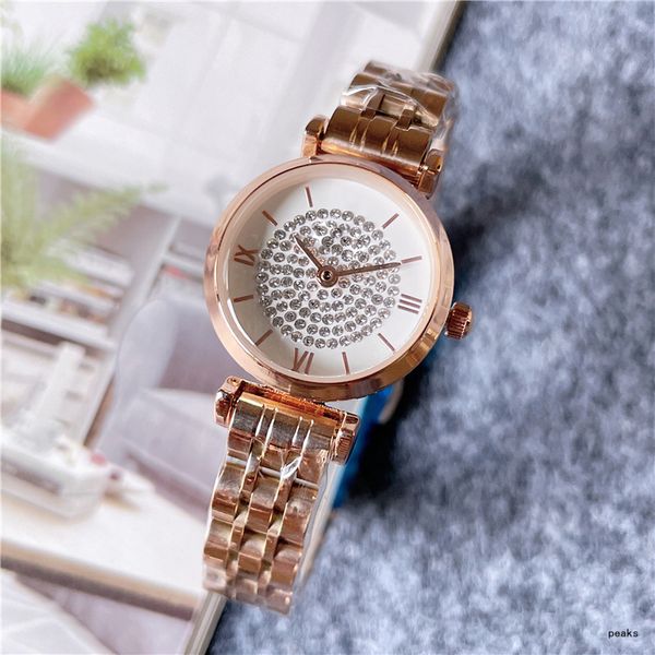 2023 nouvelle surface de montre à quartz pour femmes incrustée de diamants Sky Star Top marque de luxe bande d'acier accessoires pour femmes mode décontractée montre pour femmes