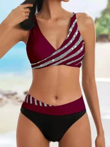 2023 Nieuwe vrouwen sexy streep bikini vrouwelijk zomerzwempak tweedelig bikini set strandkleding zwempak badkleding brazilië badkleding suit