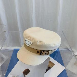 2023 Nieuwe dames canvas baret hat mode voor vrouwen eenvoudige leger cap designer hoeden zwarte baretten platte bovenste doppen winddichte pure katoenen hoed