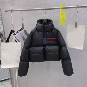 2023 Nieuwe Womens Capuchon 23SS Jassen Vrouwen Parka Down Jas Slanke Korte Jas Ritsen Jassen Warme Mode Donsjack Maat s-L