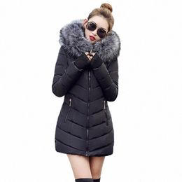 2023 Nouveau col de laine à capuche veste d'hiver Parkas veste femme épais chaud Cott Cushi Down manteau Parka manteau hiver Lg Fit D 95IR #