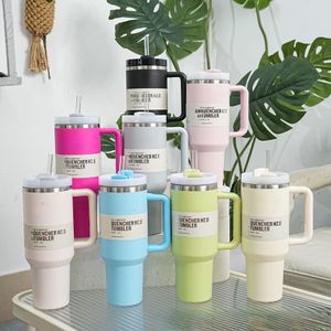 Extincteur H2.0 40oz en acier inoxydable gobelets tasses couvercle et paille pour 2e génération tasses de voiture à vide