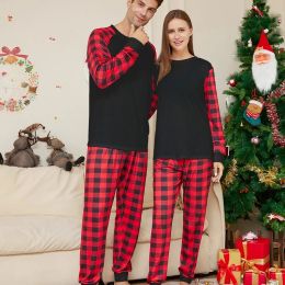 2023 Nieuwjaar kleding Kerstfamilie Matching Outfits Maat papa kinderen pyjama set diy blanco 2 stuks kleding sets Xmas look pjs