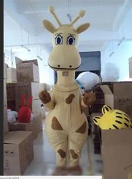 2023 nieuw geel giraffe mascottekostuum stripfiguurkostuum