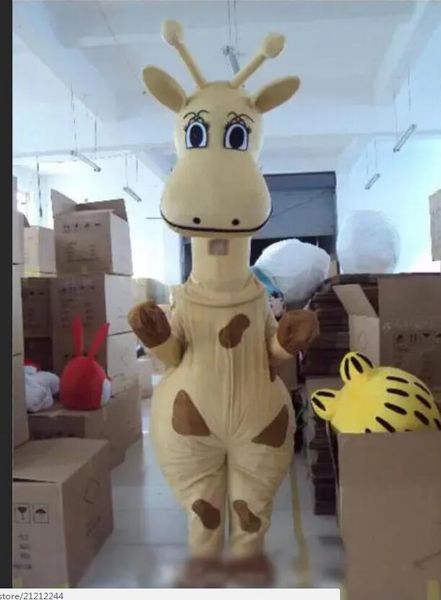 2023 nouveau Costume de personnage de dessin animé de Costume de mascotte de girafe jaune