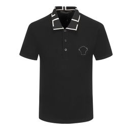 2023 Nieuwste Designer Heren Polo T-shirt Slim-Fit Opstaande Kraag Logo Borduren Luxe Poloshirts Spting Zomer Casual Ademend 100% Katoen tops T-stukken voor Heren m-xxxl