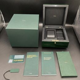 2023 plus récent Original vert boisé boîtes de montre APBOX livrets montres imprimer carte personnalisée modèle numéro de série papiers corrects