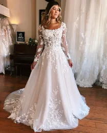 2023 novembre arabe Aso Ebi grande taille dentelle bohème robe de mariée florale a-ligne ivoire Vintage robes de mariée d'été robes ZJ311