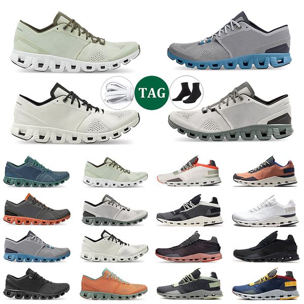 Hombres Mujeres Nube Zapatos para correr Imán Negro Corcho Fawn Rosa Rojo Gris Medianoche Azul marino Nube Nova Zapatillas deportivas para mujer Entrenador para hombre