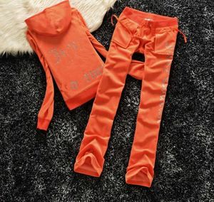 2023 Now Women's Tracksuit Tracksuits Juicy TrackSuit Velvet Velvet Velor Coussal à capuche et pantalons Sents à capuche Spider Galleres Depts