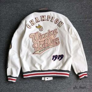 2023 Off White Chaquetas para hombres Chaqueta de cuero de vaca superior Hombres Motocicleta Diseñador de lujo Bordado Corto Biker Béisbol Y2K Streetwear Invierno 874