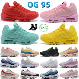 2023 OG 95 Designer Chaussures de course Triple Rose Blanc Gradient 95s Rouge Next Nature Rise Unity Ghost Pastel Jaune WMNS Cork Suede Aqua Cork Rose Femmes Sport Sneakers T2